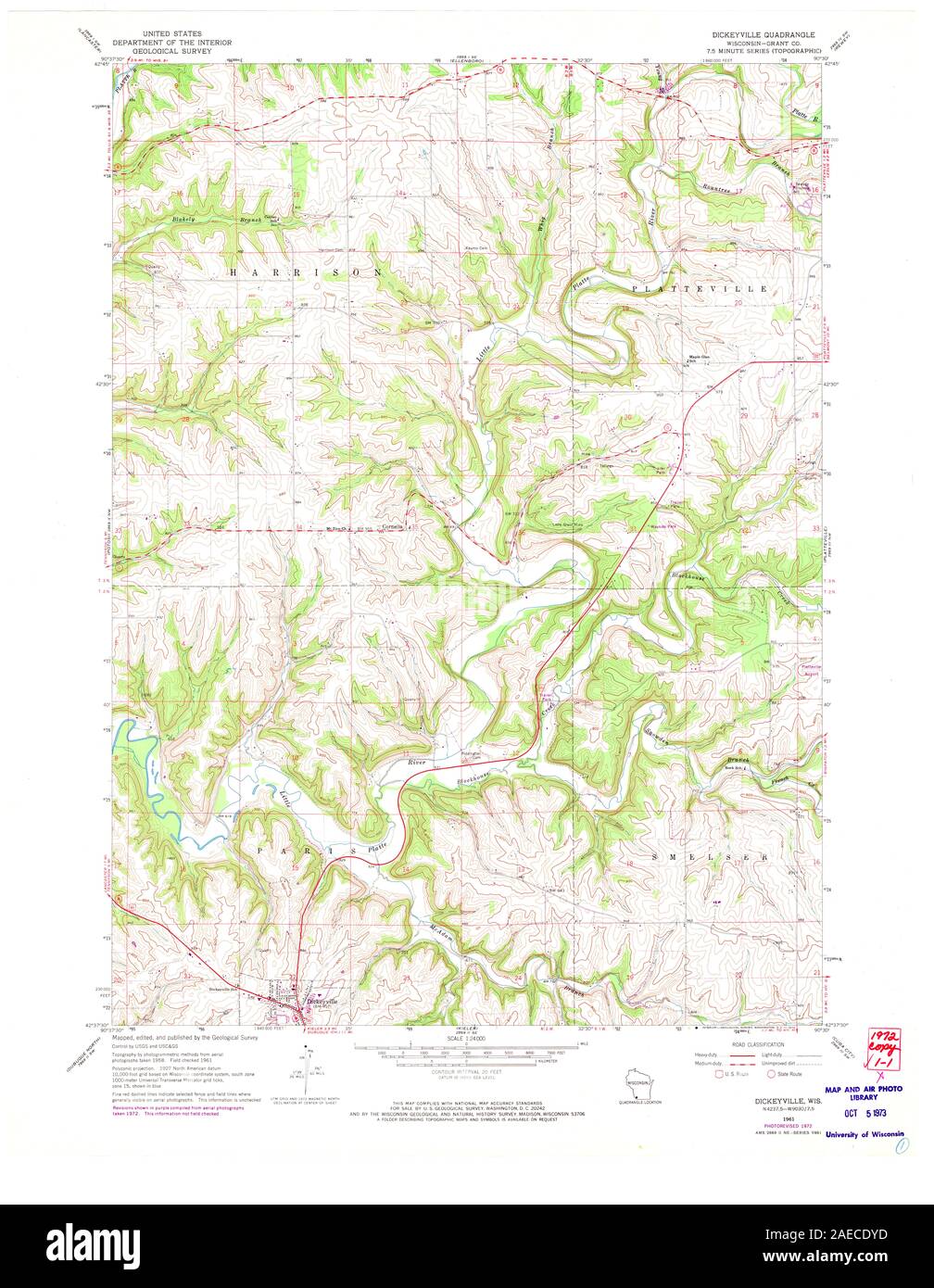 Map of dickeyville Cut Out Stock Images & Pictures Alamy