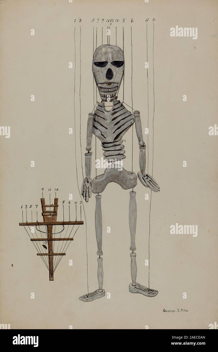 Skeleton Marionette; c. 1936 George File, Skeleton Marionette, c 1936