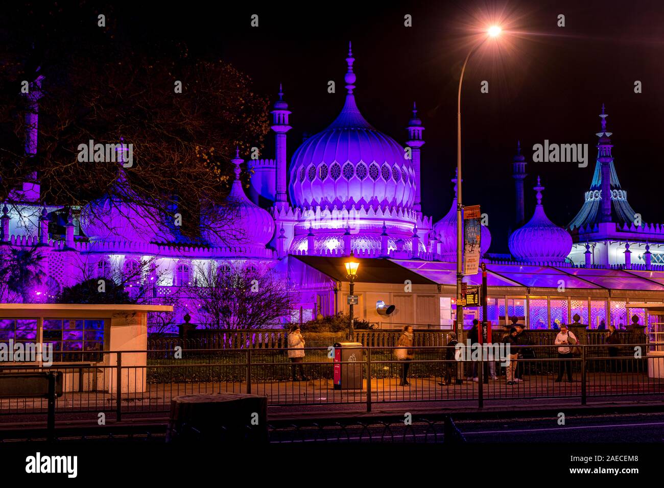 Brighton Pavilion lit up at night Stock Photo