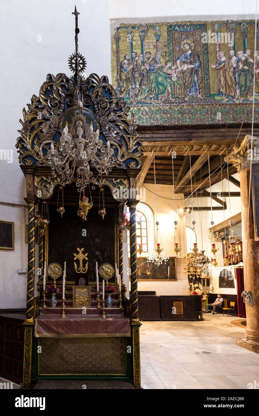 Armenian Altar at the Church of the Nativity Stock Photo - Alamy