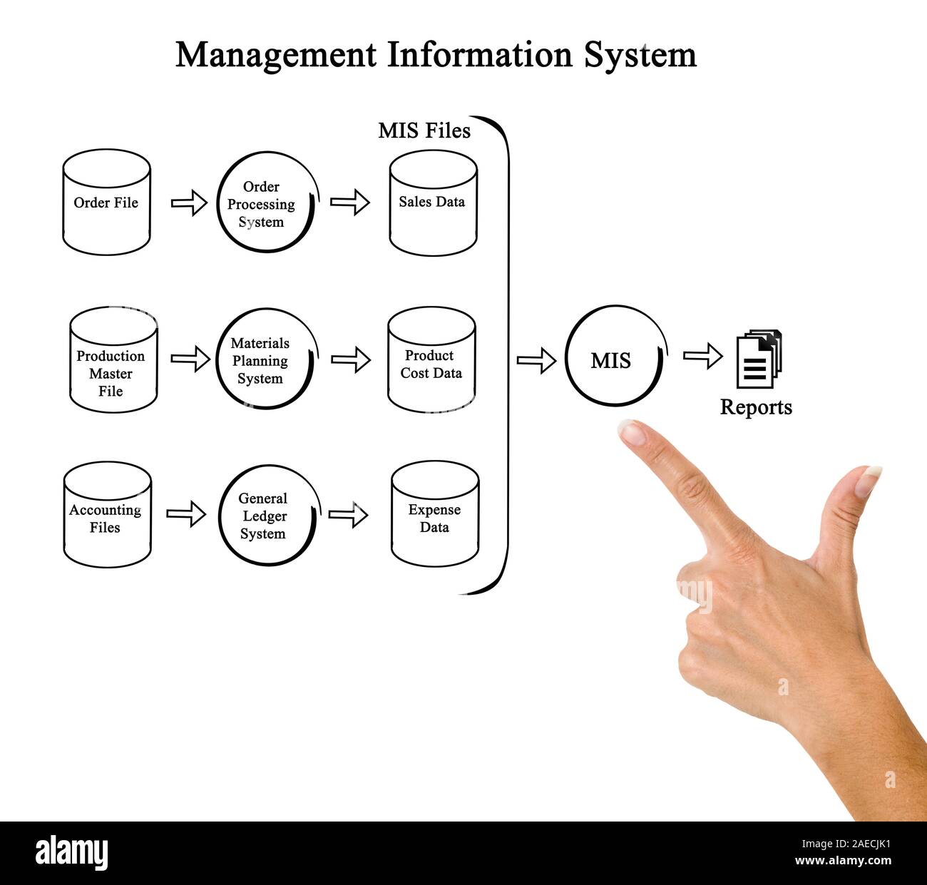 Diagram of Management Information System Stock Photo - Alamy