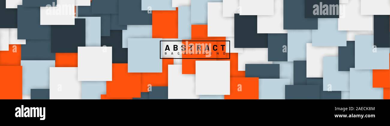 abstract vector background. colorful squares overlapping . rectangular design for banners, wallpaper, web, etc. Stock Vector