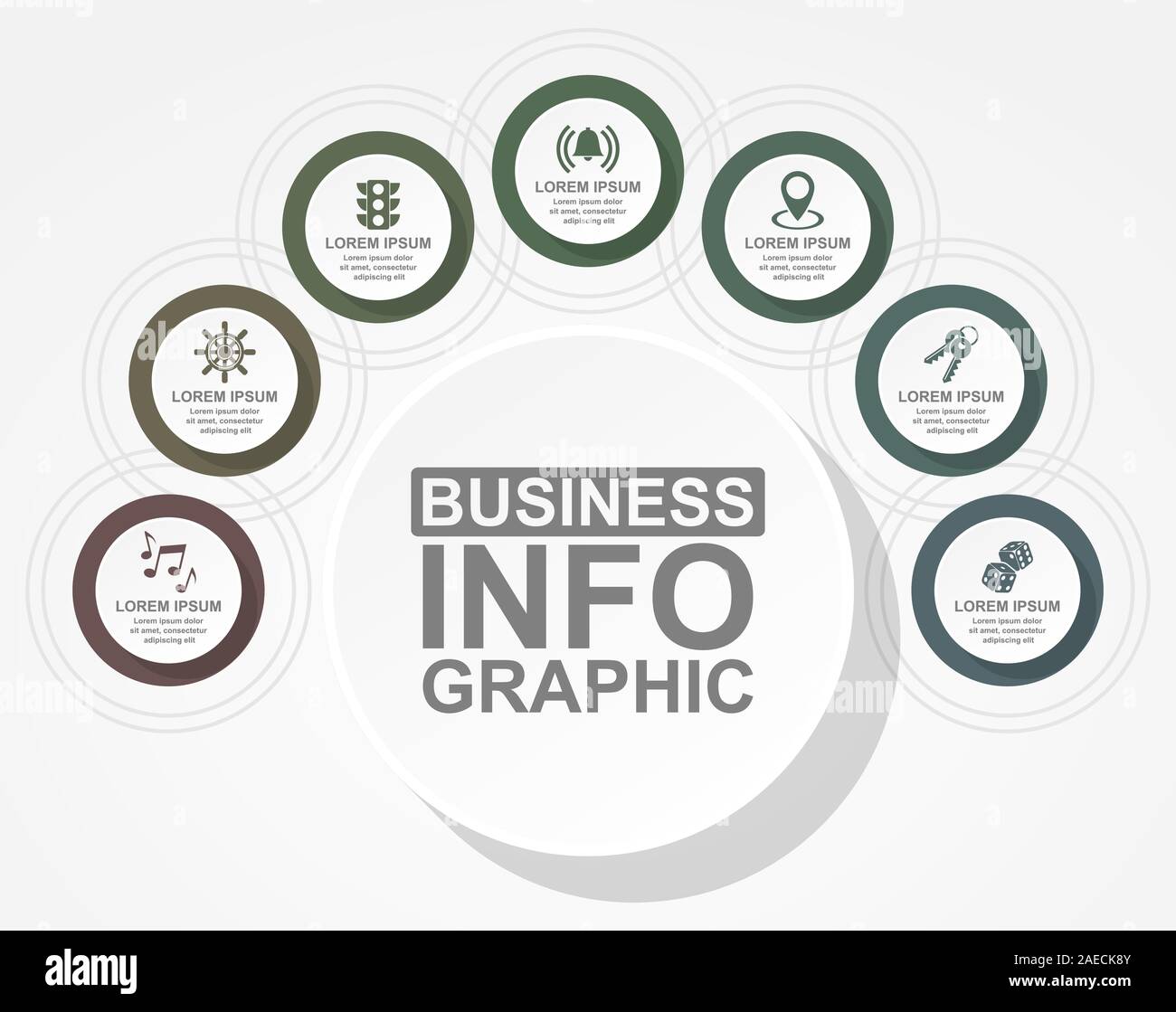 Infographic vector circular template, business concept presentation ...