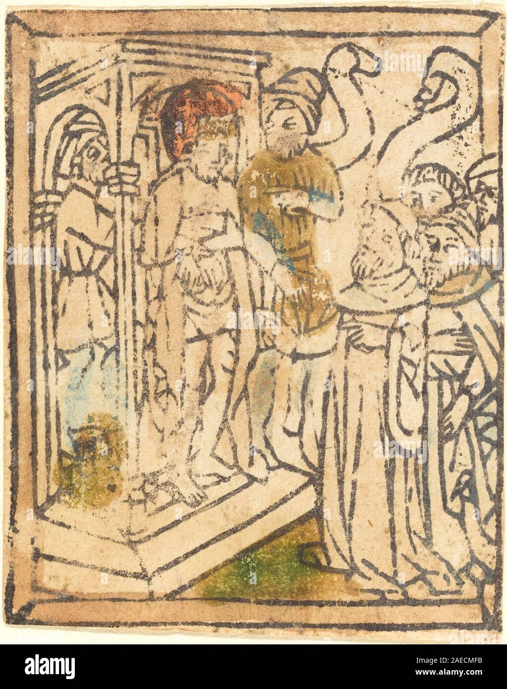 This German 15th-century artwork (c. 1440-1450) 'Ecce Homo' depicts ...