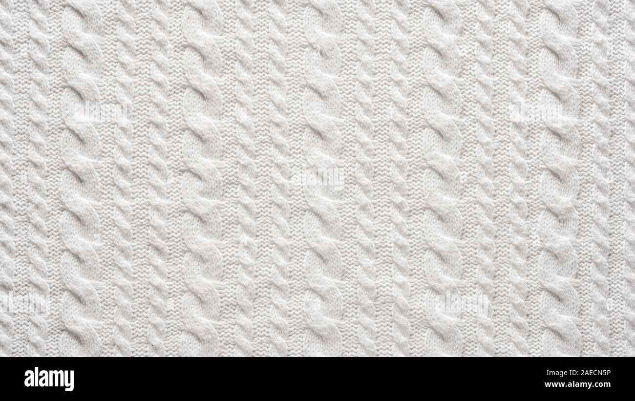 White Knit Fabric Background. Wool Sweater Texture Close Up Stock Photo ...