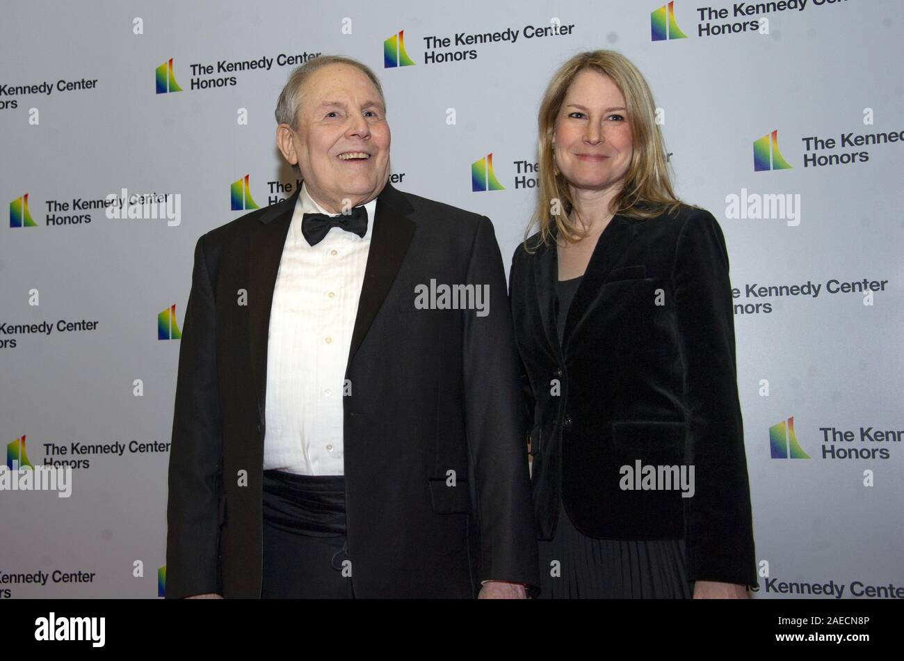 Washington, District of Columbia, USA. 7th Dec, 2019. Jeffrey A. Legum and guest arrive for the formal Artist's Dinner honoring the recipients of the 42nd Annual Kennedy Center Honors at the United States Department of State in Washington, DC on Saturday, December 7, 2019. The 2019 honorees are: Earth, Wind & Fire, Sally Field, Linda Ronstadt, Sesame Street, and Michael Tilson Thomas Credit: Ron Sachs/CNP/ZUMA Wire/Alamy Live News Stock Photo
