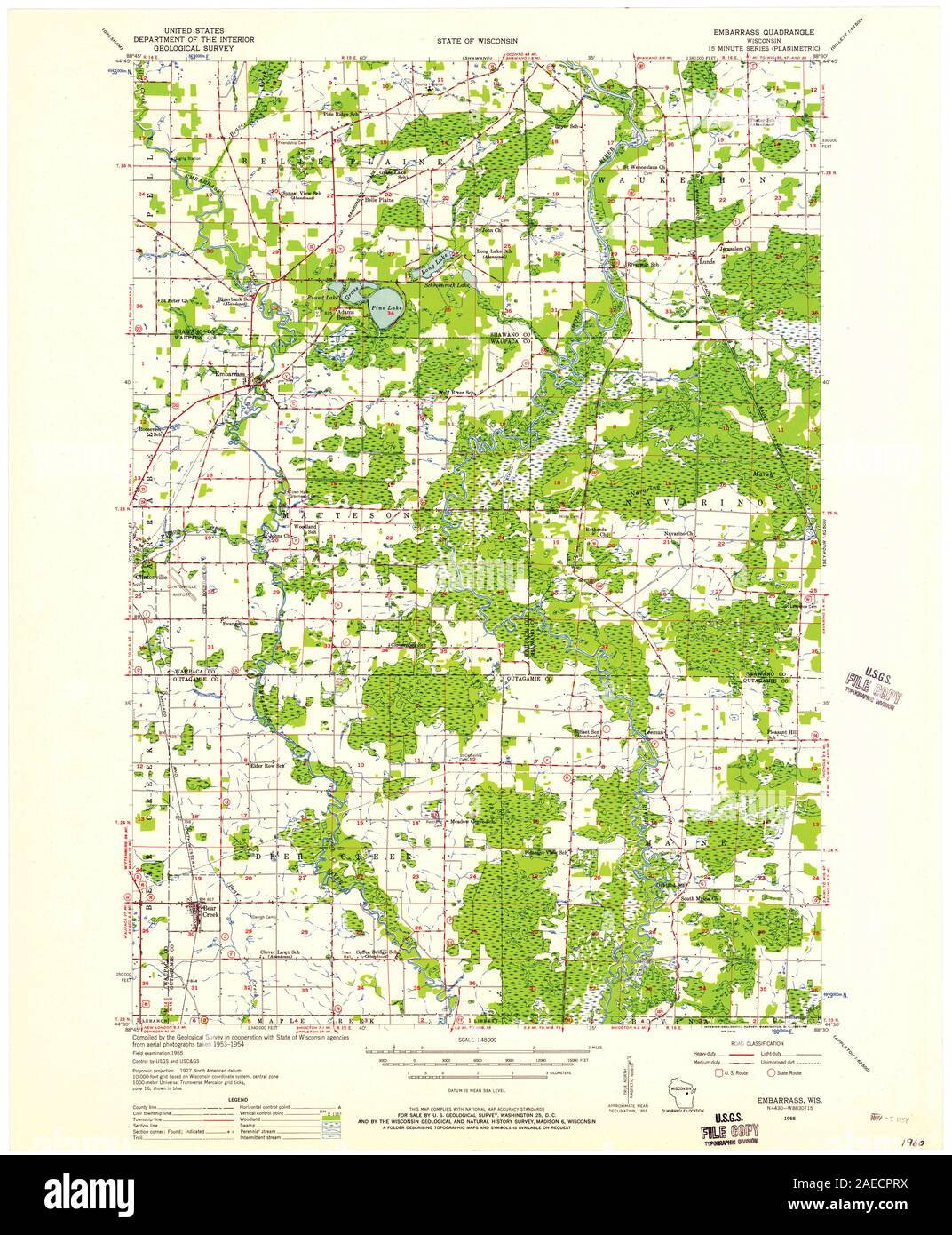 WI Embarrass 801548 1955 48000 Restoration Stock Photo Alamy