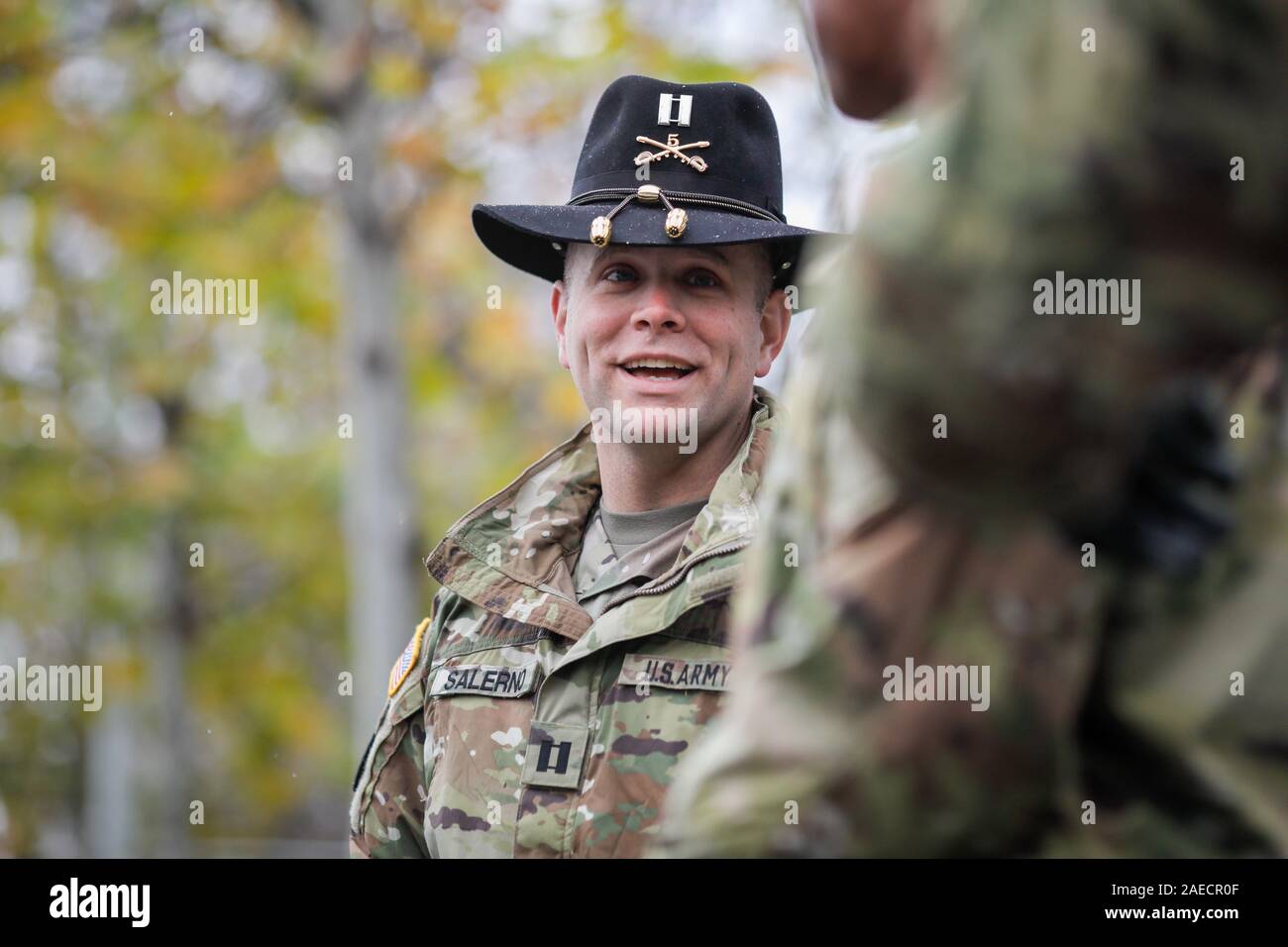 Bucharest, Romania - December 01, 2019: US Army soldiers of the 1st Cavalry  Division take part at the Romanian National Day military parade Stock Photo  - Alamy