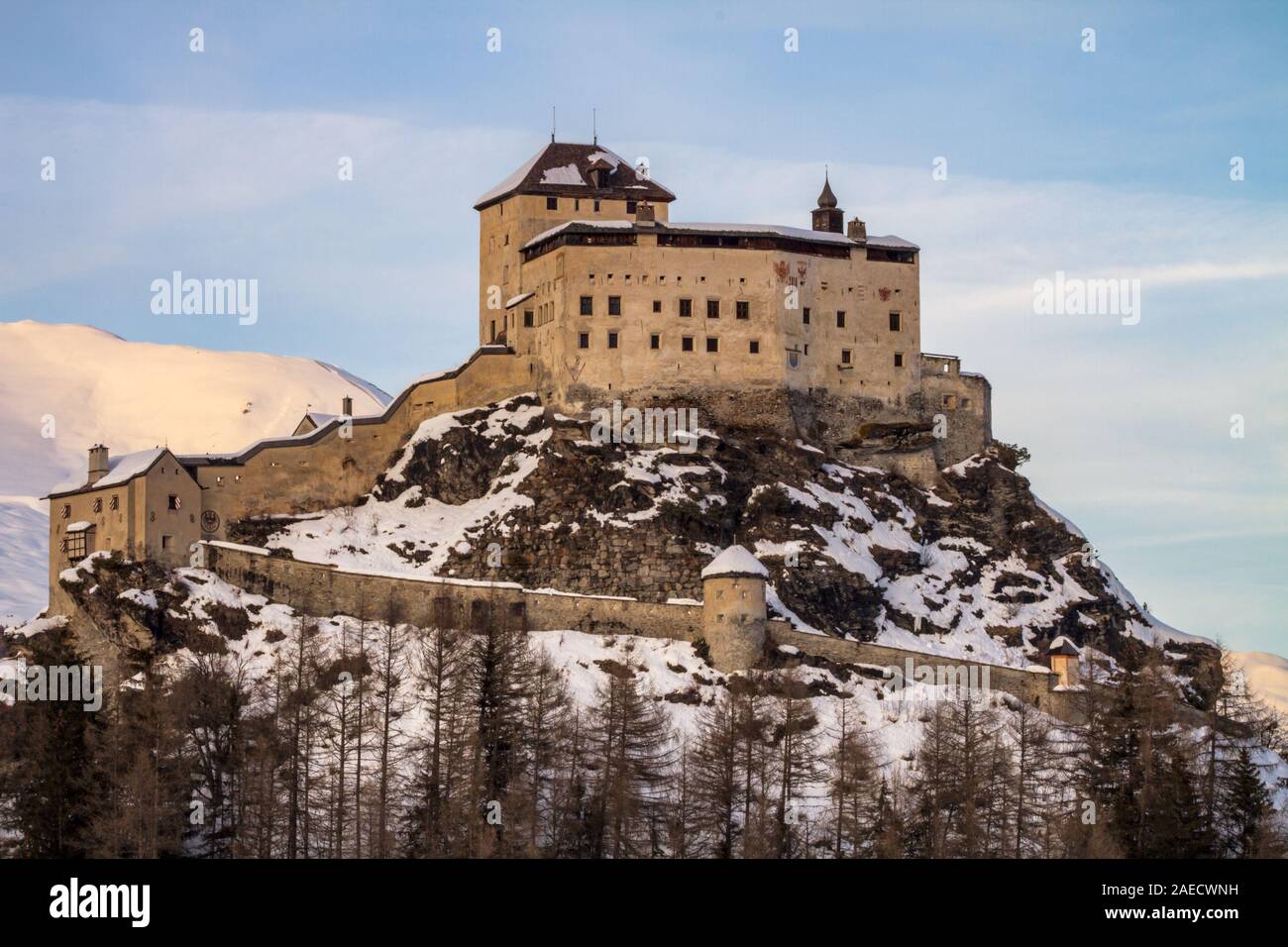 Castle of Tarasp, Swiss, Graubuenden Stock Photo - Alamy