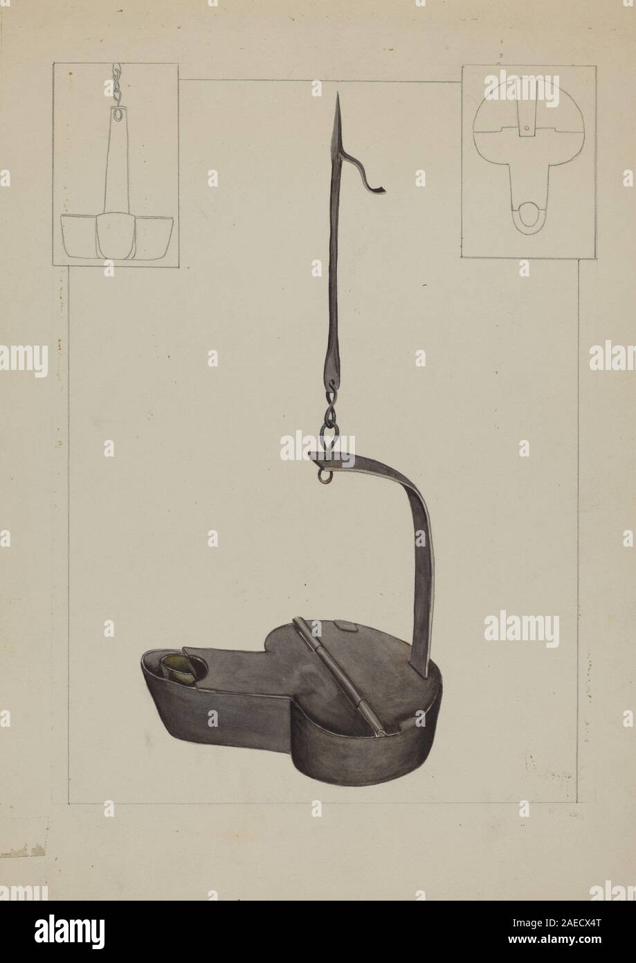 Gilbert Boese, Betty Lamp, c 1937 Betty Lamp; c. 1937 Stock Photo