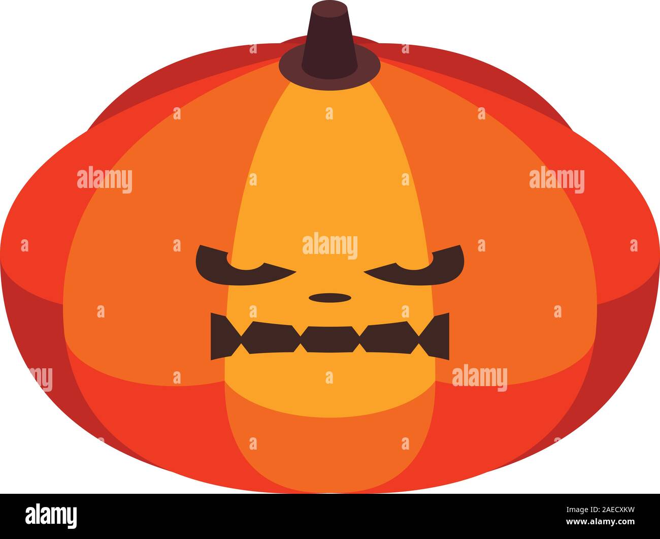 Pumpkin face icon, isometric style Stock Vector