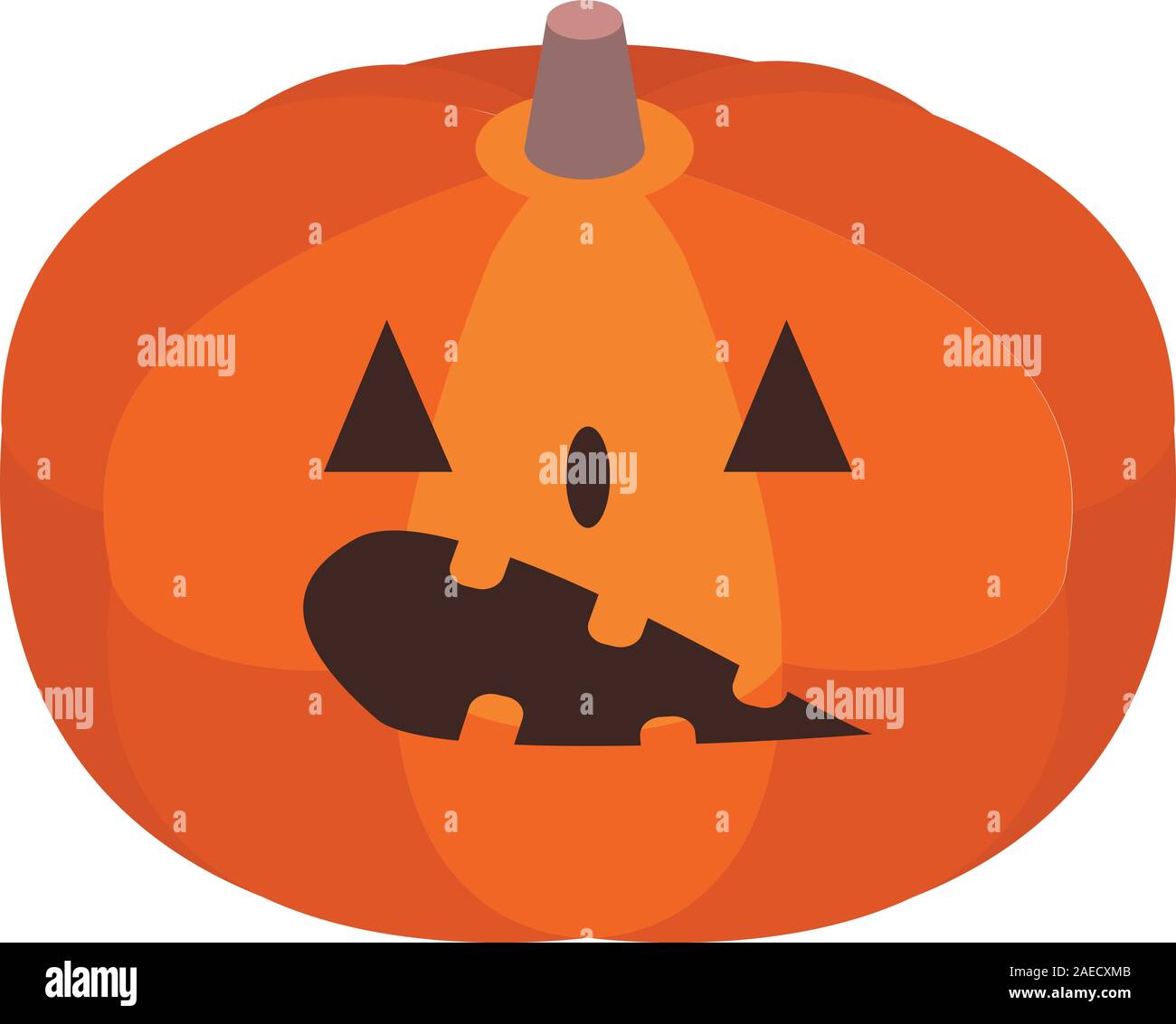 Smile pumpkin icon, isometric style Stock Vector