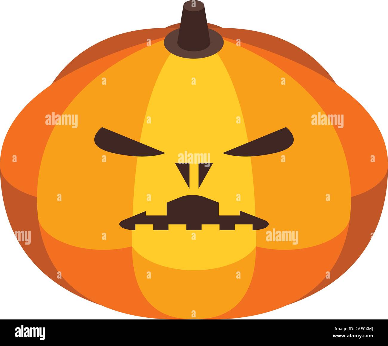 Lantern pumpkin icon, isometric style Stock Vector