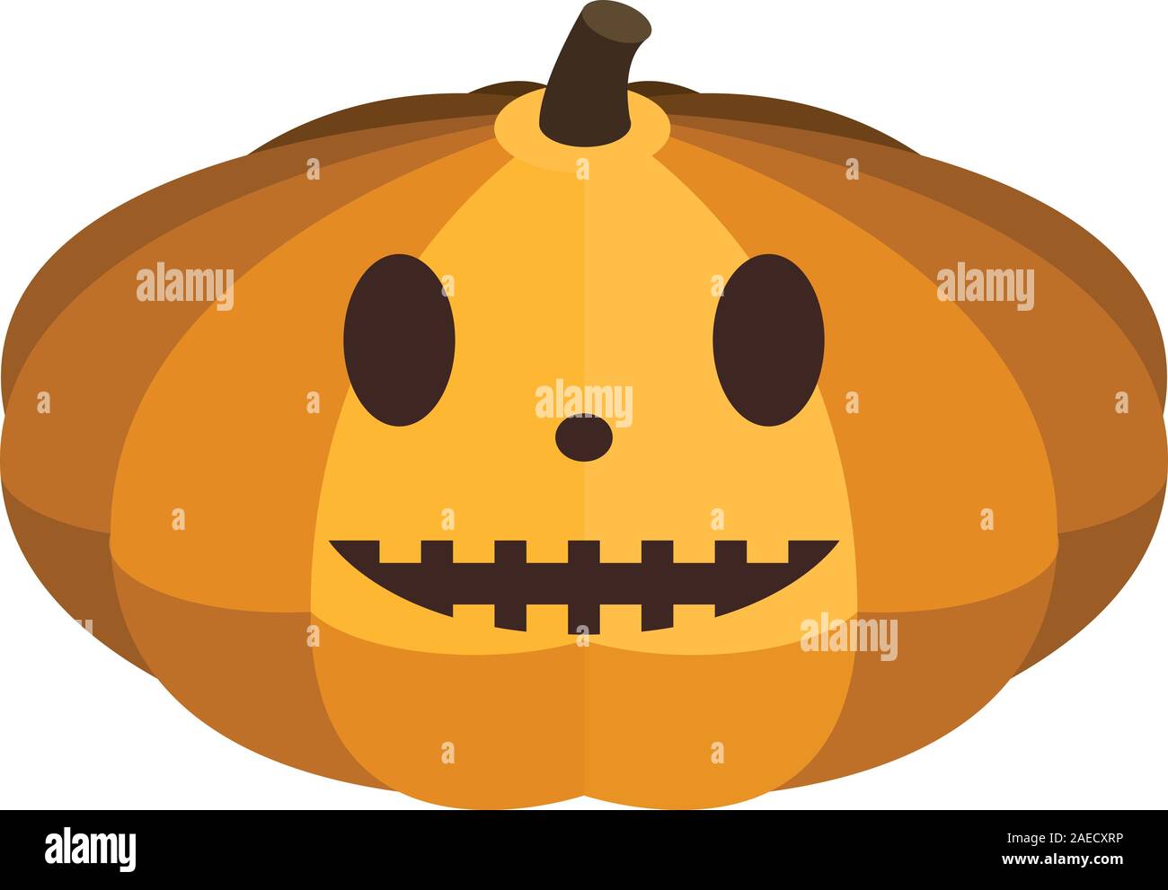 Evil smiling pumpkin icon, isometric style Stock Vector