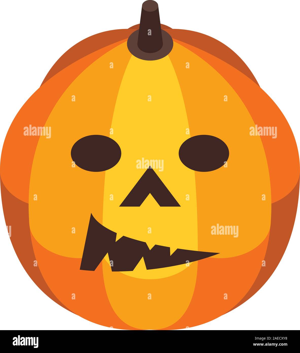 Carving pumpkin icon, isometric style Stock Vector