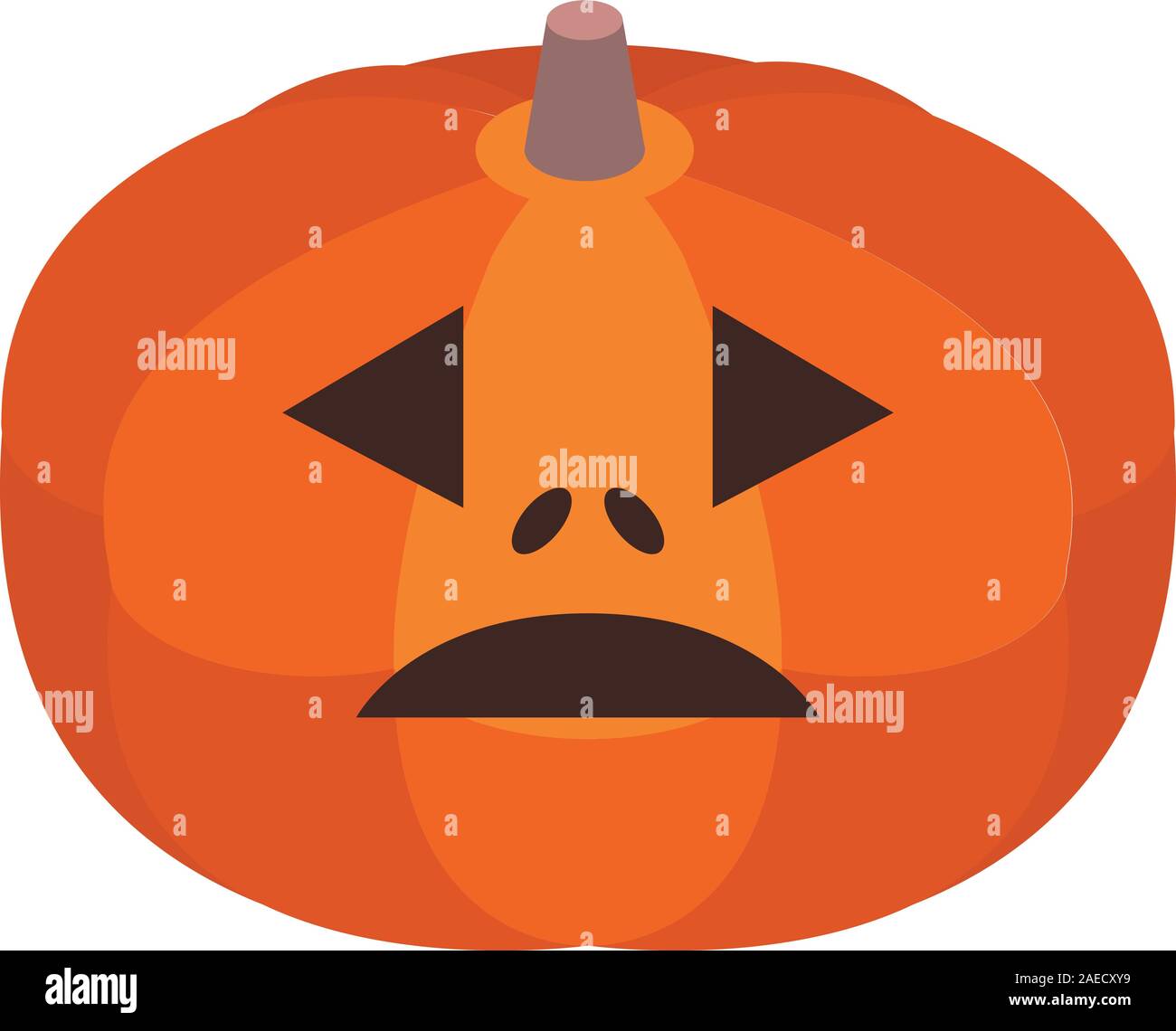 Vegetable halloween pumpkin icon, isometric style Stock Vector