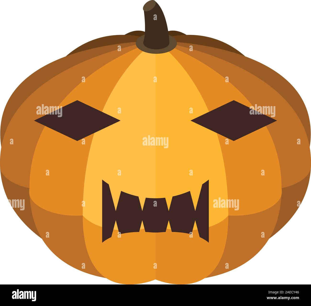 Fruit halloween pumpkin icon, isometric style Stock Vector