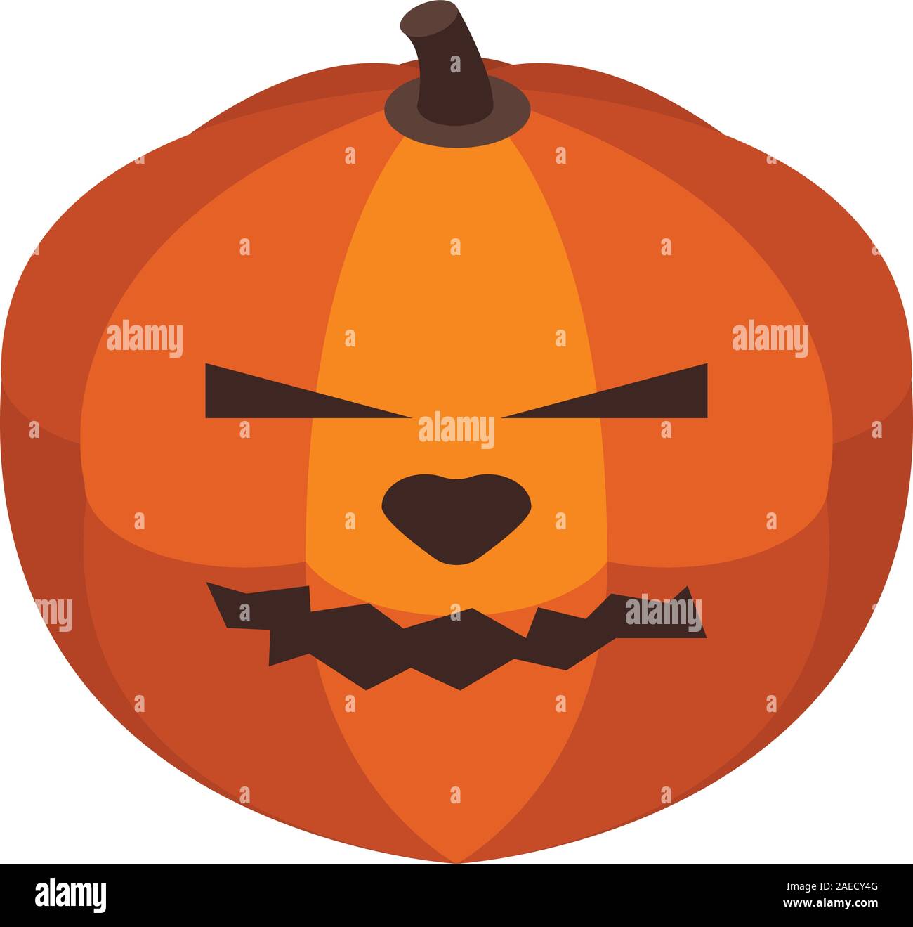 Fear pumpkin icon, isometric style Stock Vector