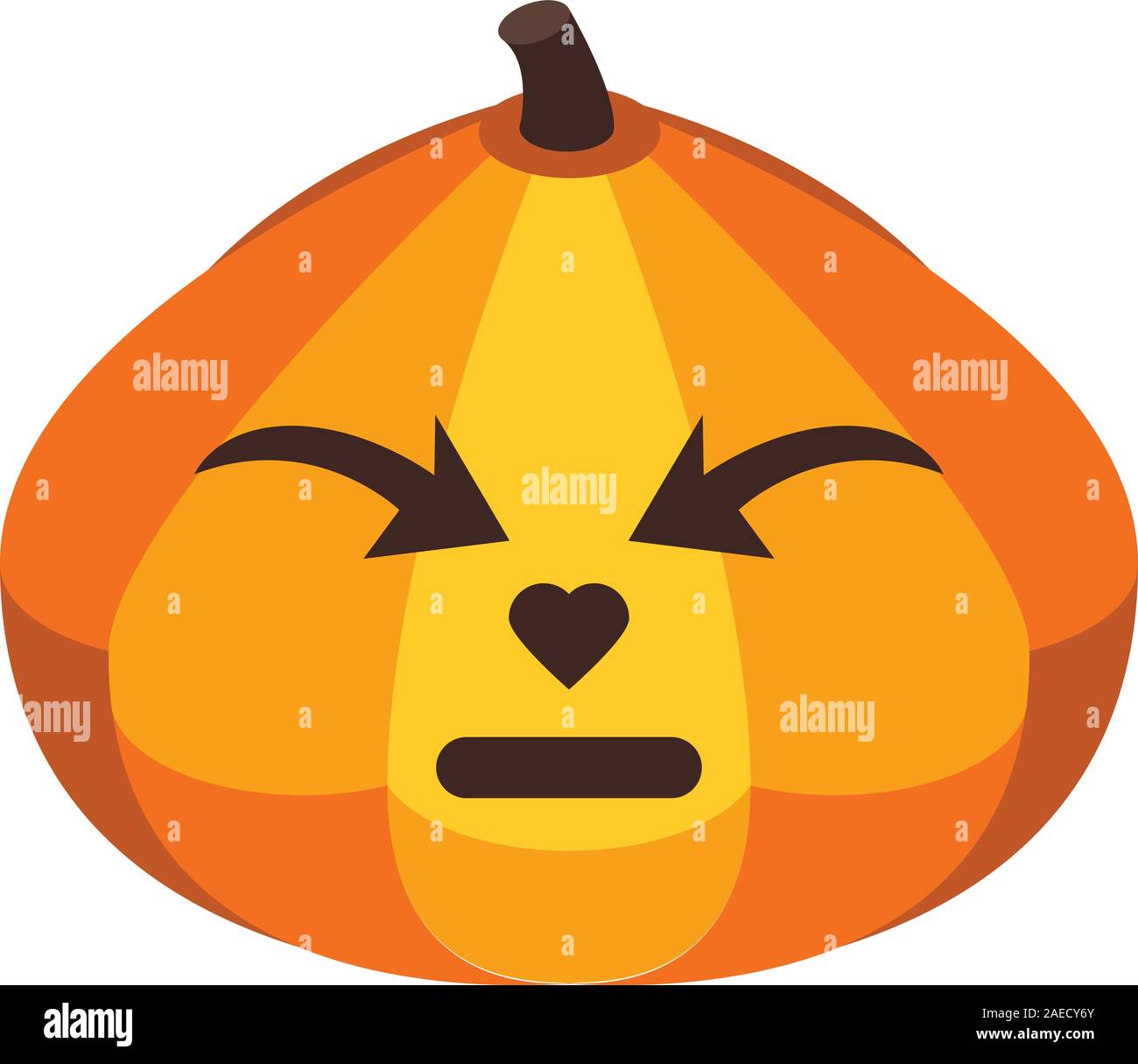 Funny halloween pumpkin icon, isometric style Stock Vector
