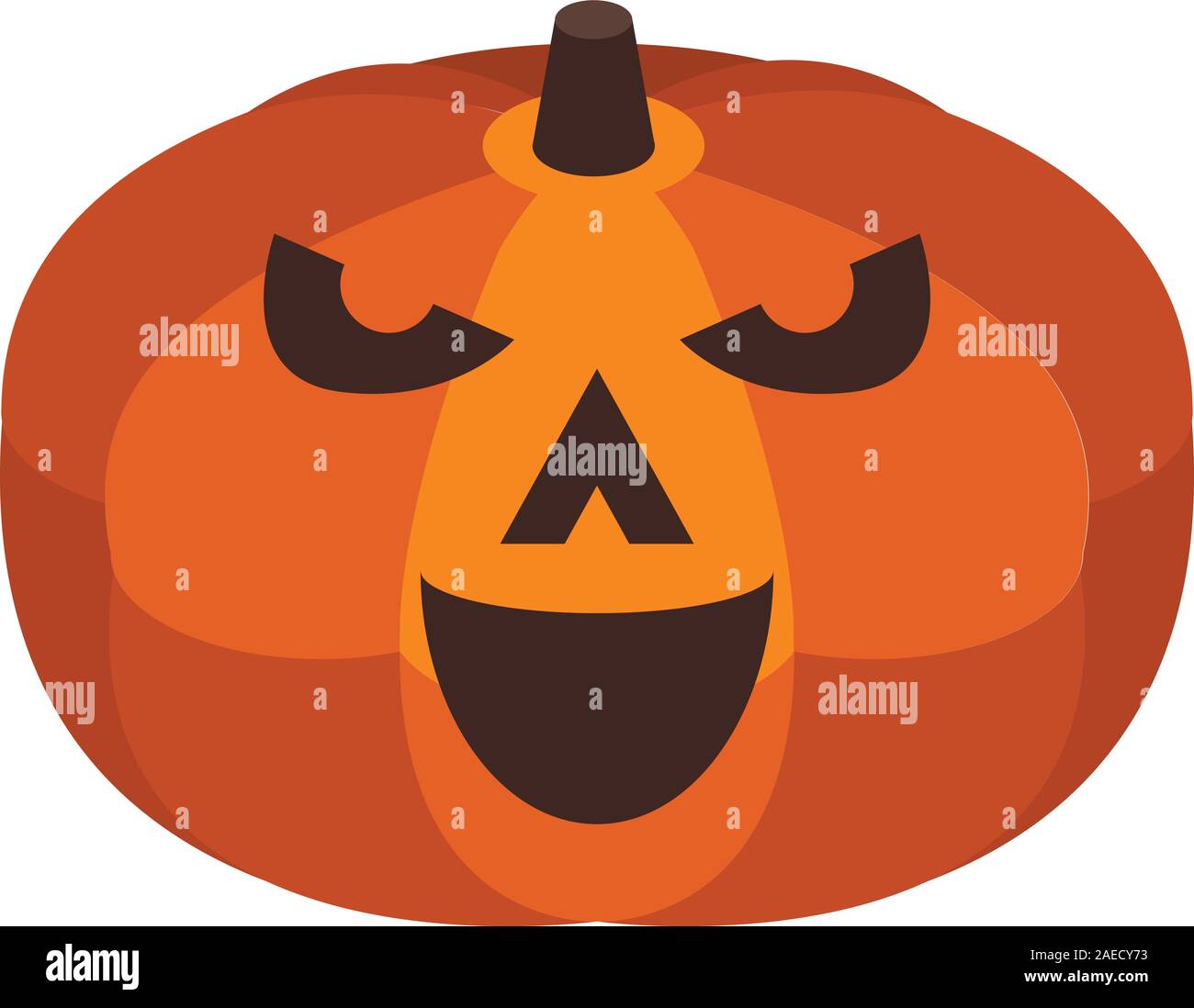 Cute pumpkin icon, isometric style Stock Vector