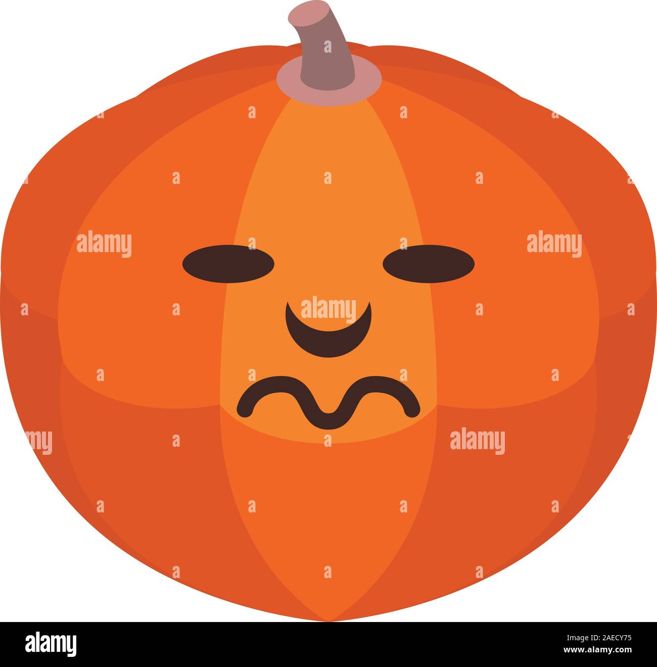 Sad halloween pumpkin icon, isometric style Stock Vector