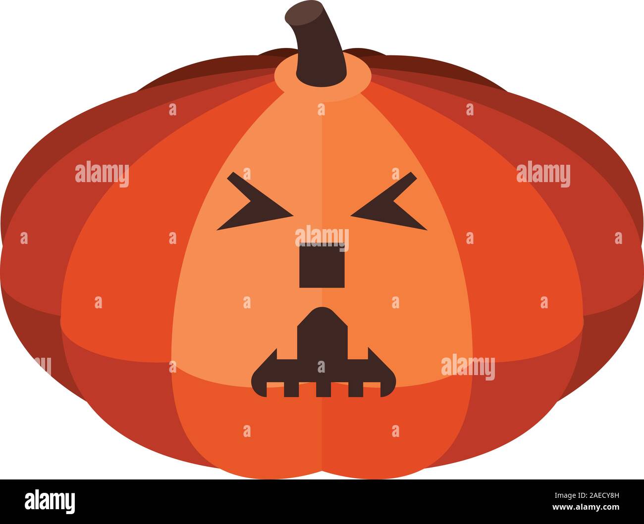 Ghost pumpkin icon, isometric style Stock Vector