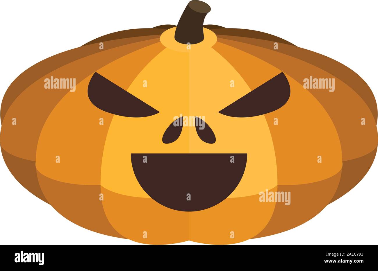 Creepy pumpkin icon, isometric style Stock Vector
