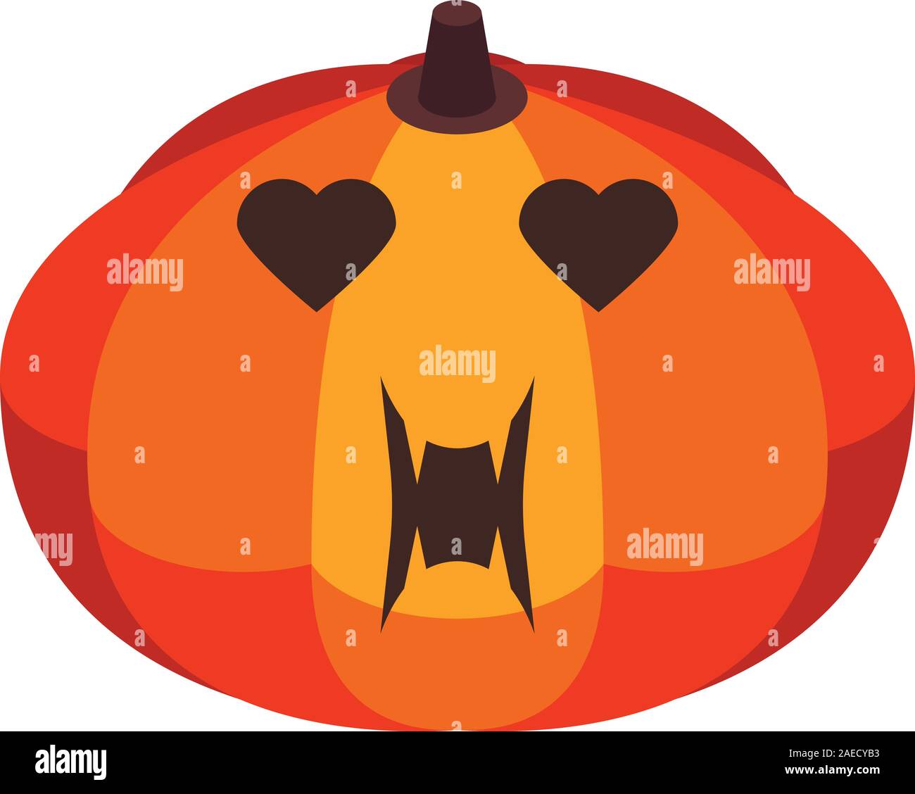 Cute halloween pumpkin icon, isometric style Stock Vector
