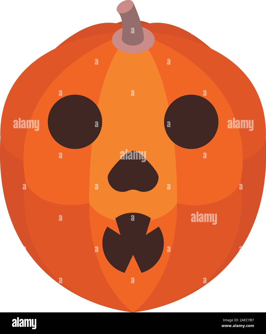 Emotion pumpkin icon, isometric style Stock Vector