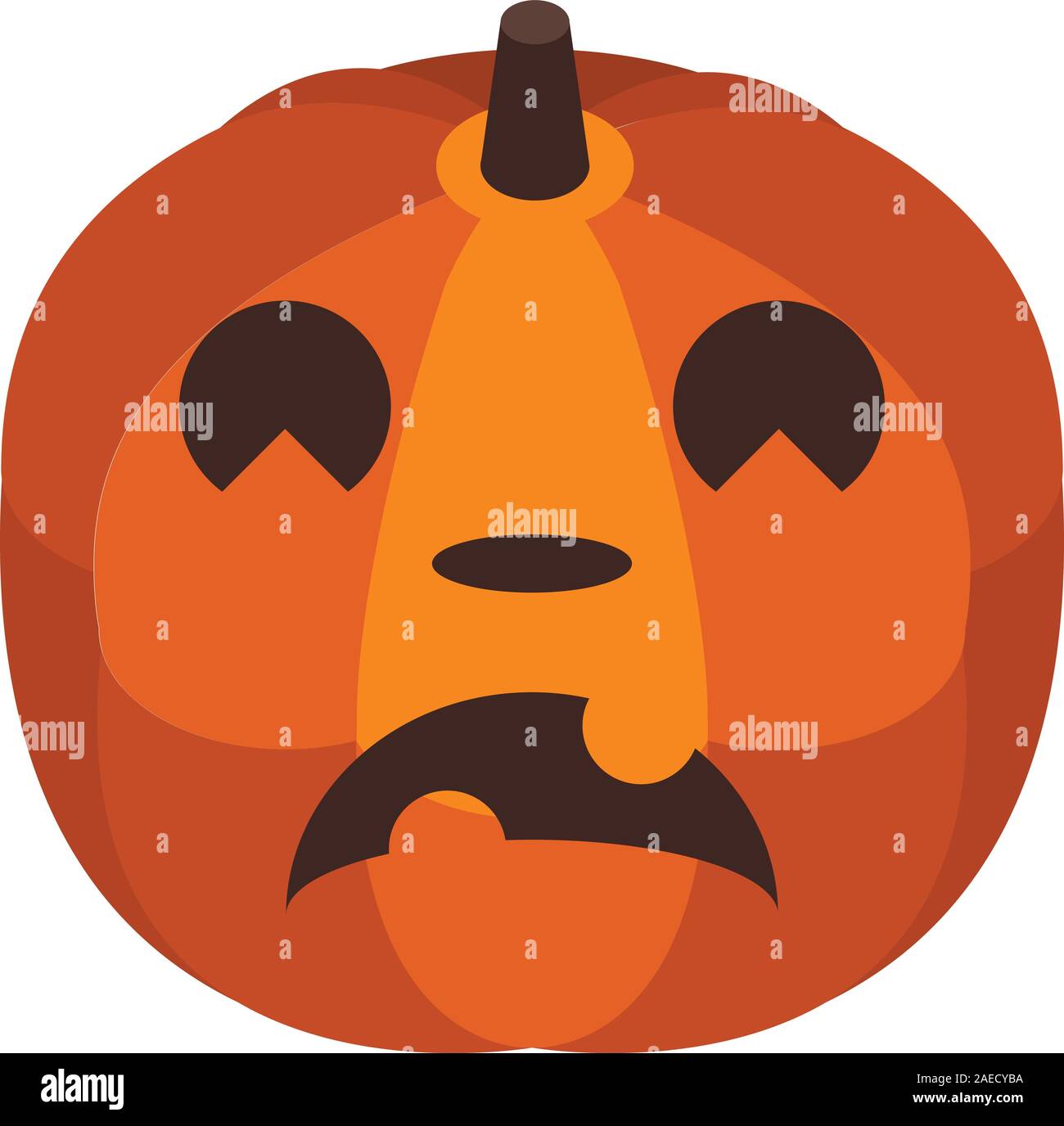Horror pumpkin icon, isometric style Stock Vector