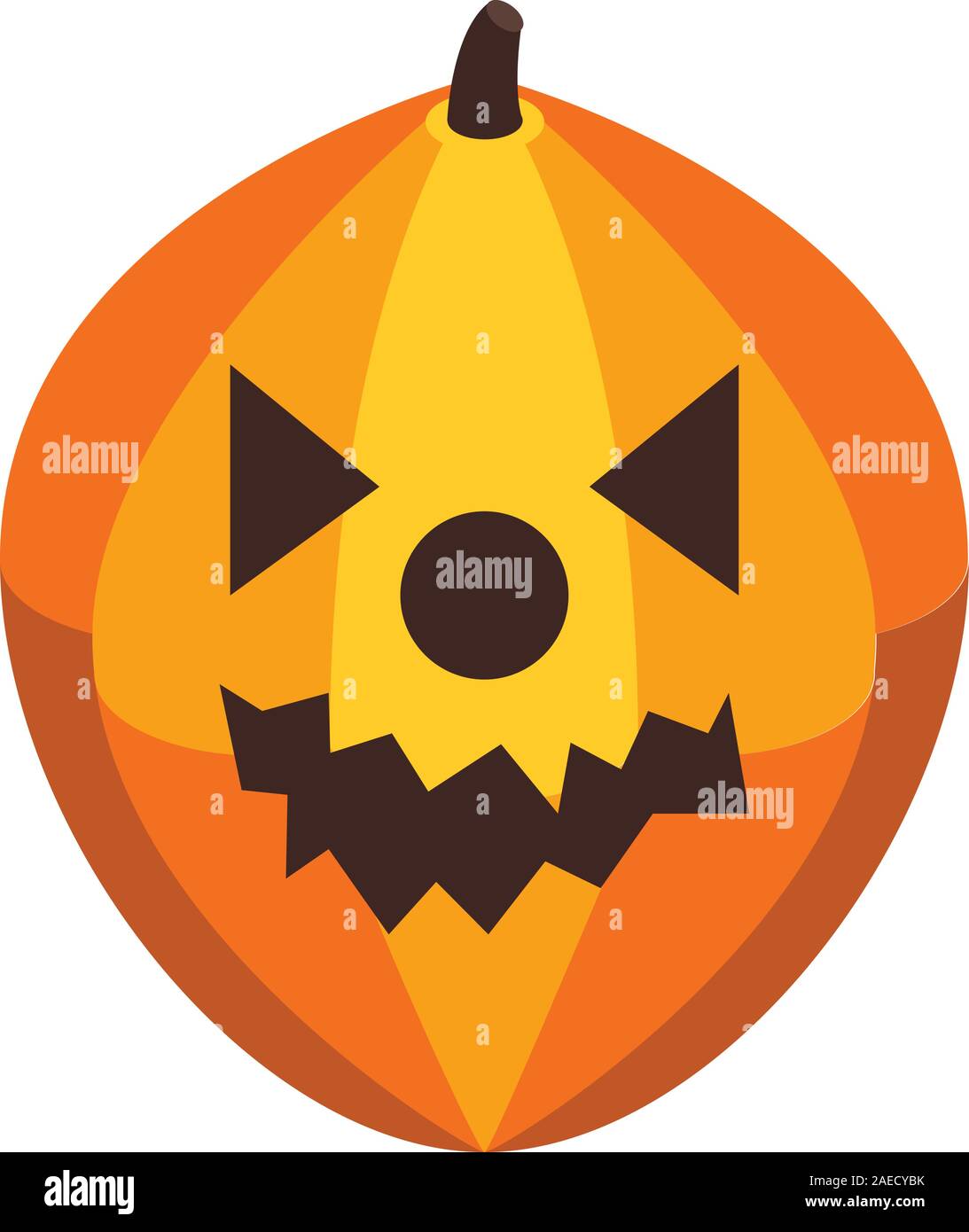 Spooky pumpkin icon, isometric style Stock Vector