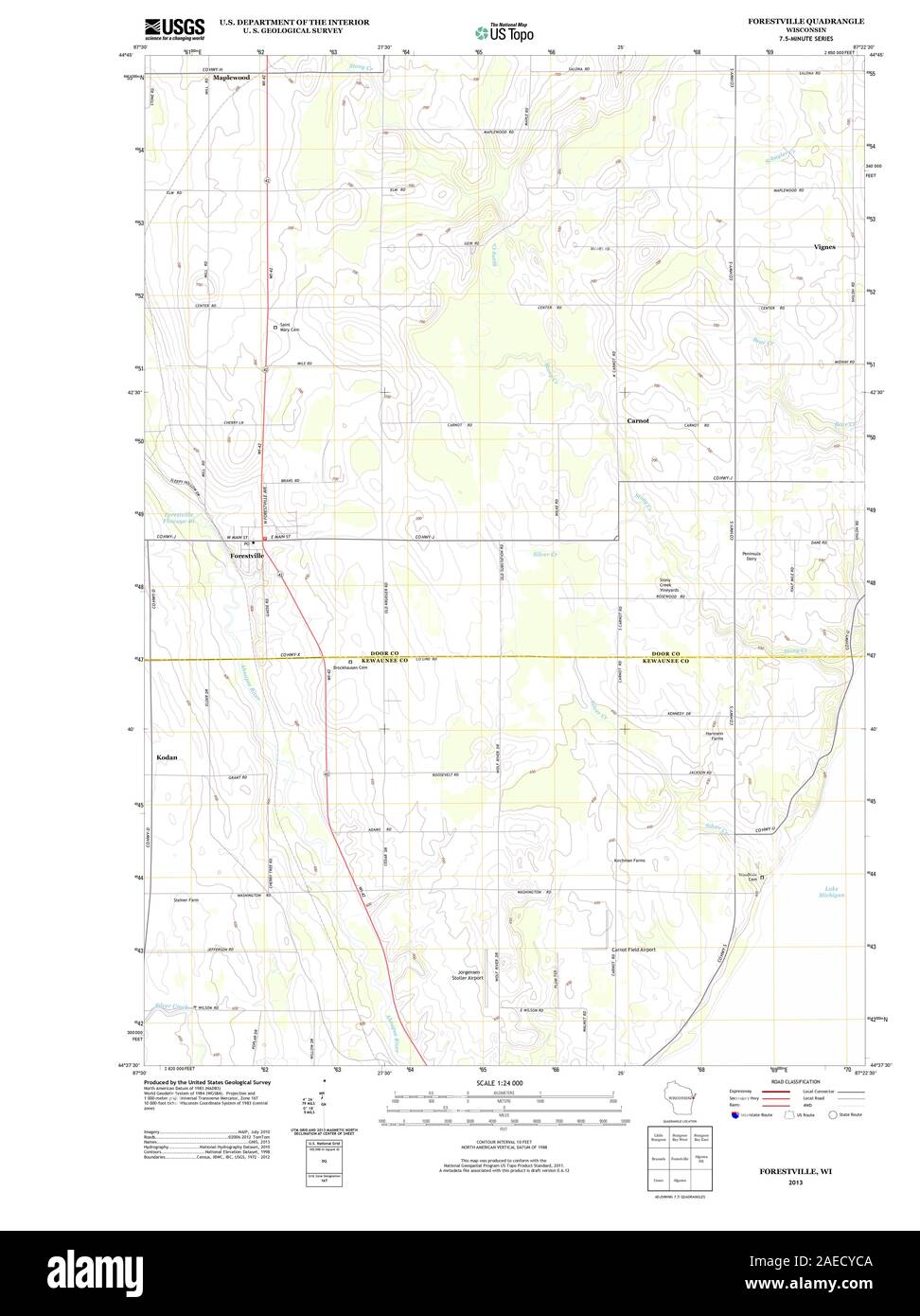 Map of forestville hires stock photography and images Alamy