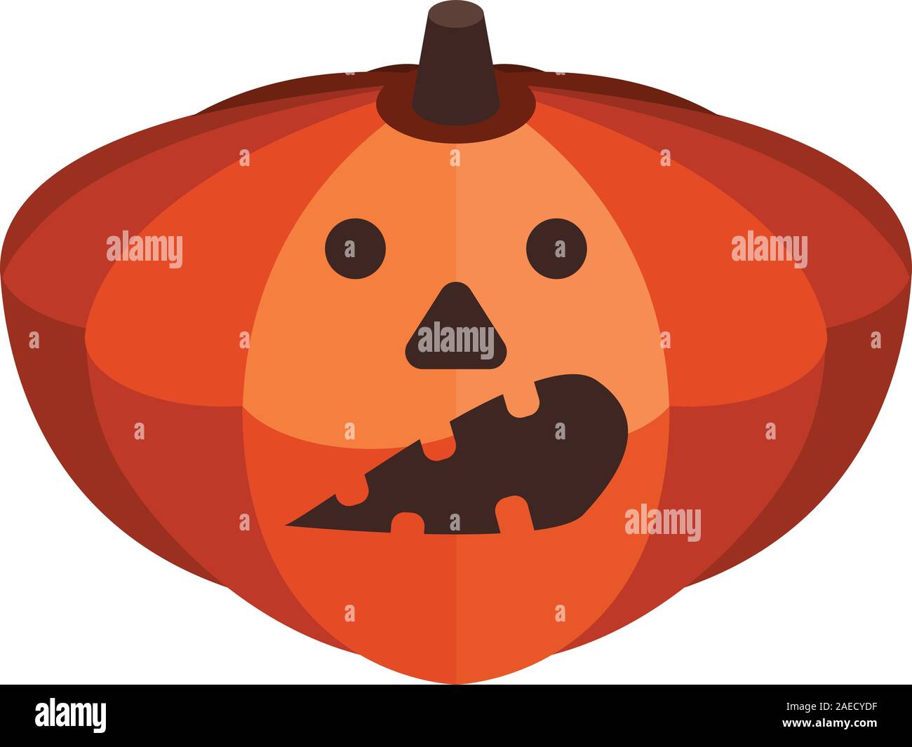 Scary halloween pumpkin icon, isometric style Stock Vector