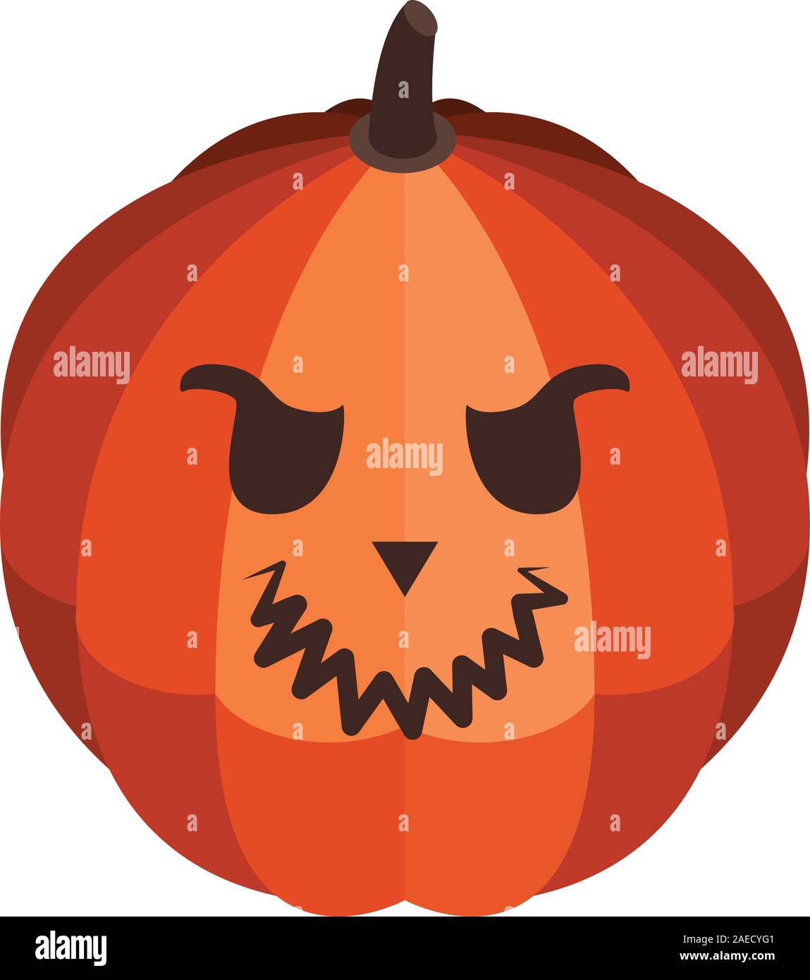 Cute eyes pumpkin icon, isometric style Stock Vector