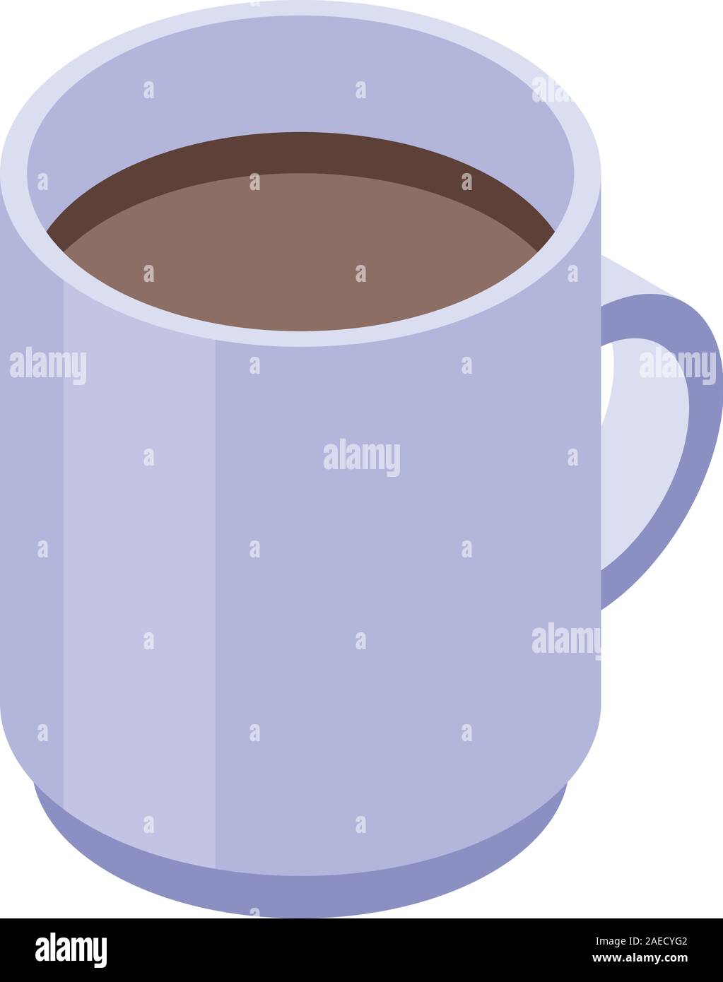 Blackberry tea cup icon, isometric style Stock Vector