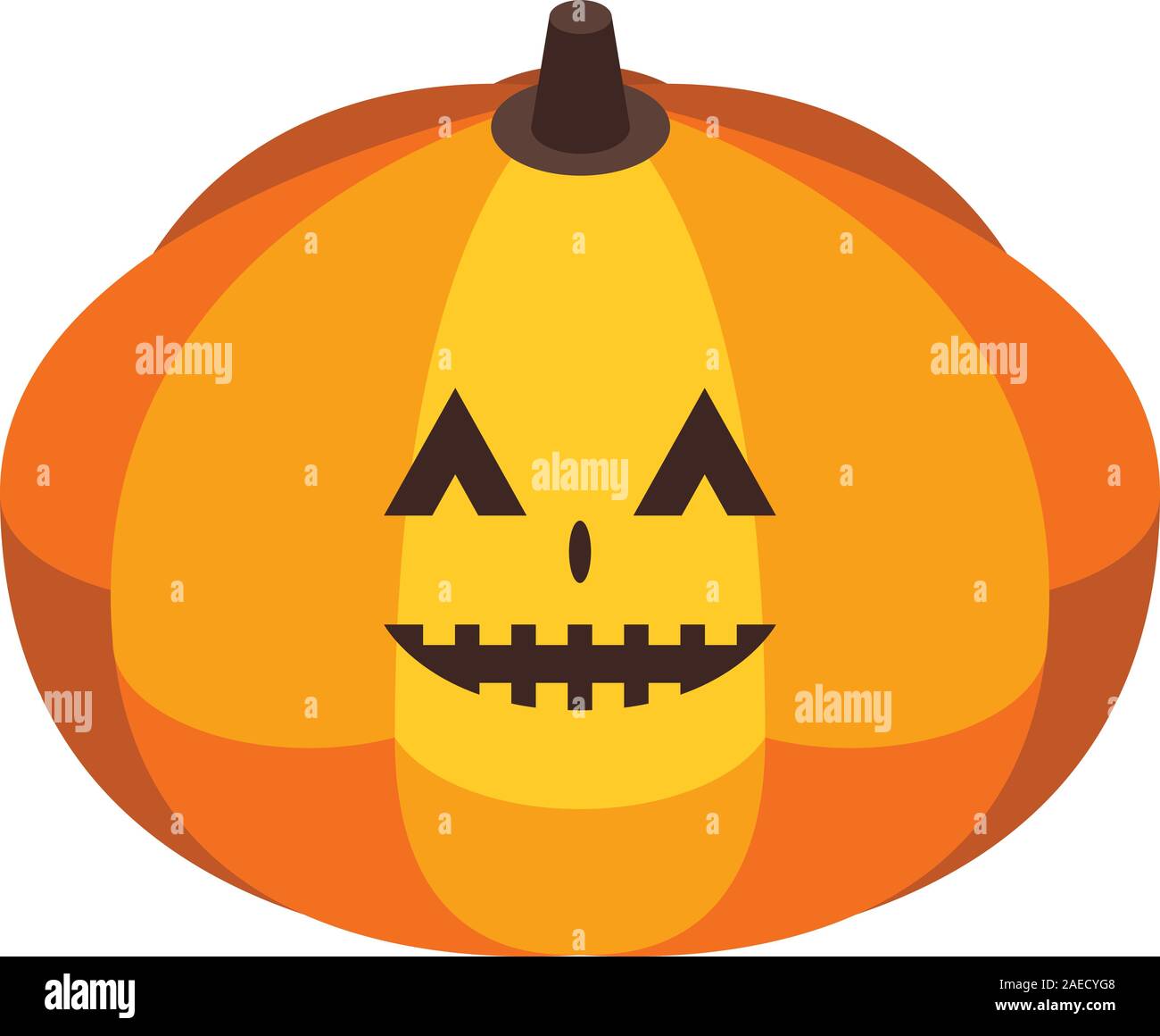 Cute halloween pumpkin icon, isometric style Stock Vector