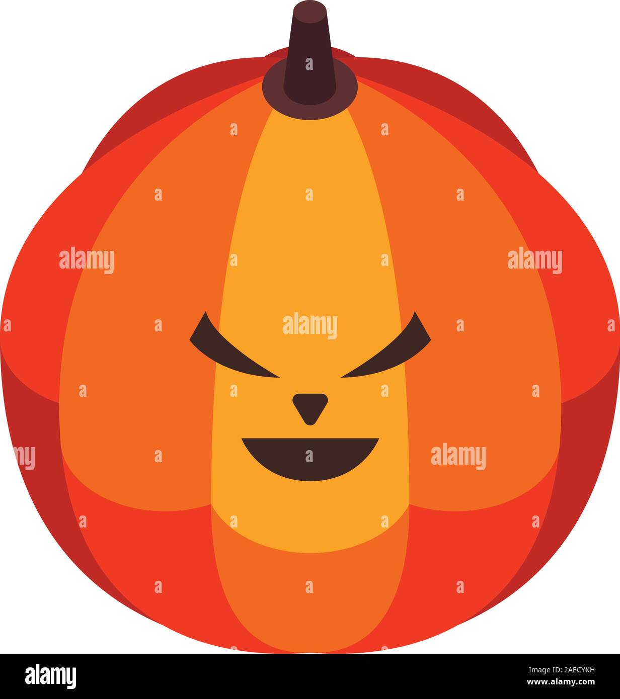 Fun halloween pumpkin icon, isometric style Stock Vector