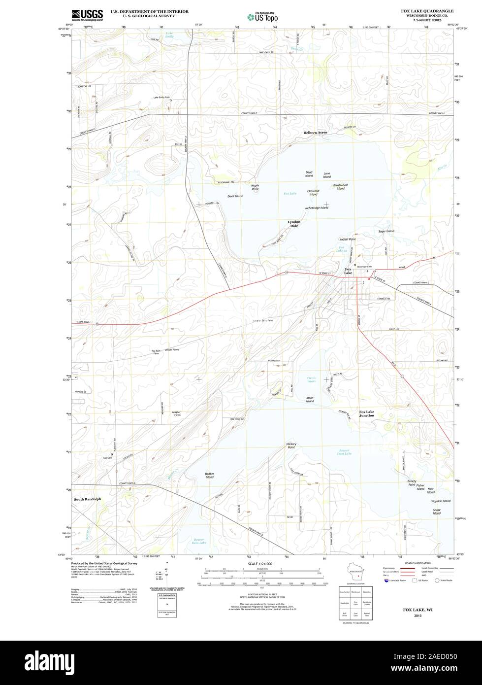 Map of fox lake Cut Out Stock Images & Pictures Alamy