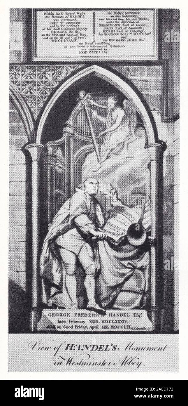 Handel's Monument in Westminster Abbey Stock Photo - Alamy