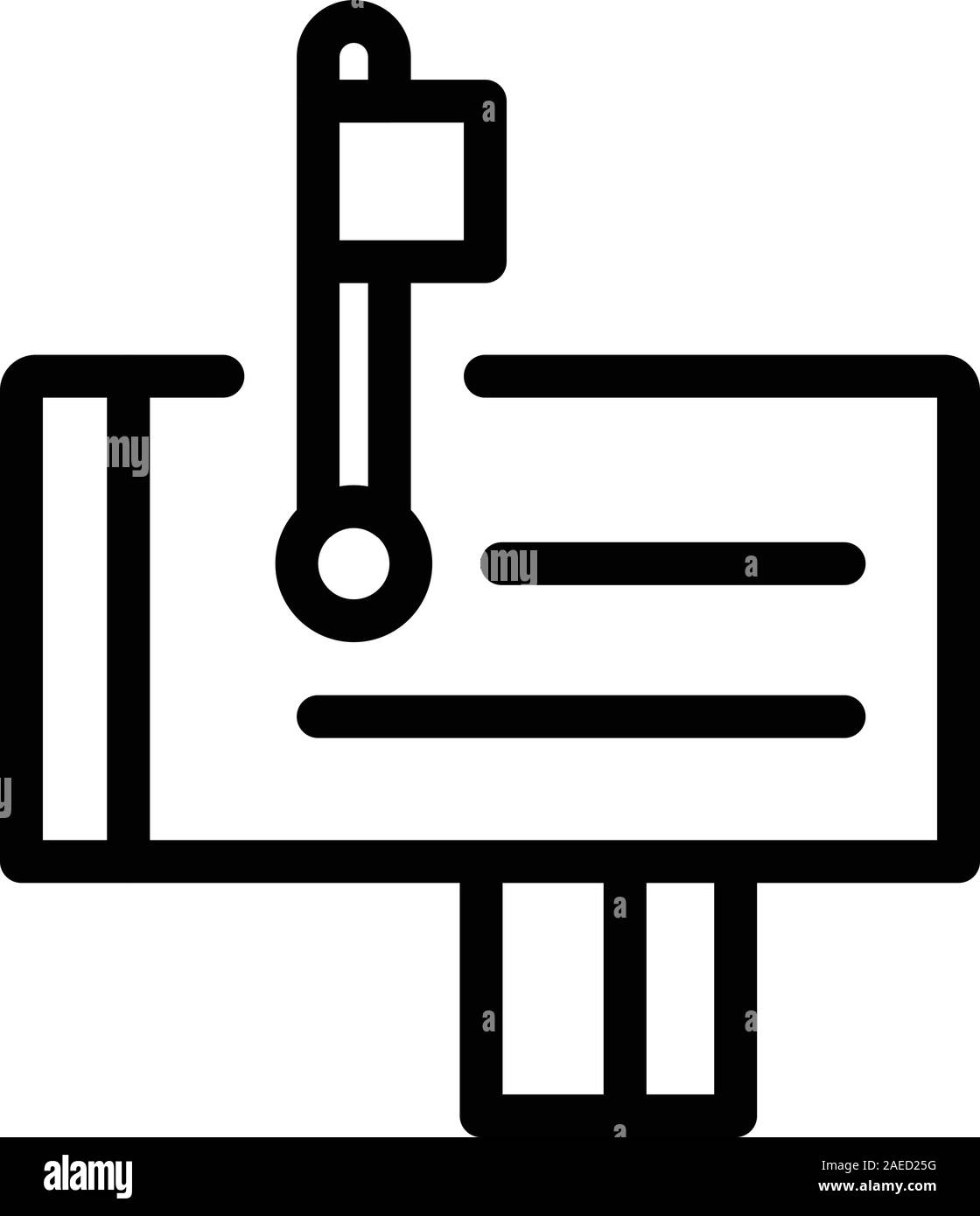 House mailbox icon, outline style Stock Vector