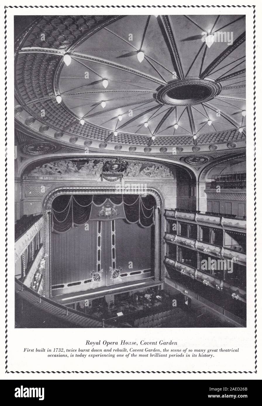 Royal Opera House, Covent Garden, London 1940s Stock Photo - Alamy