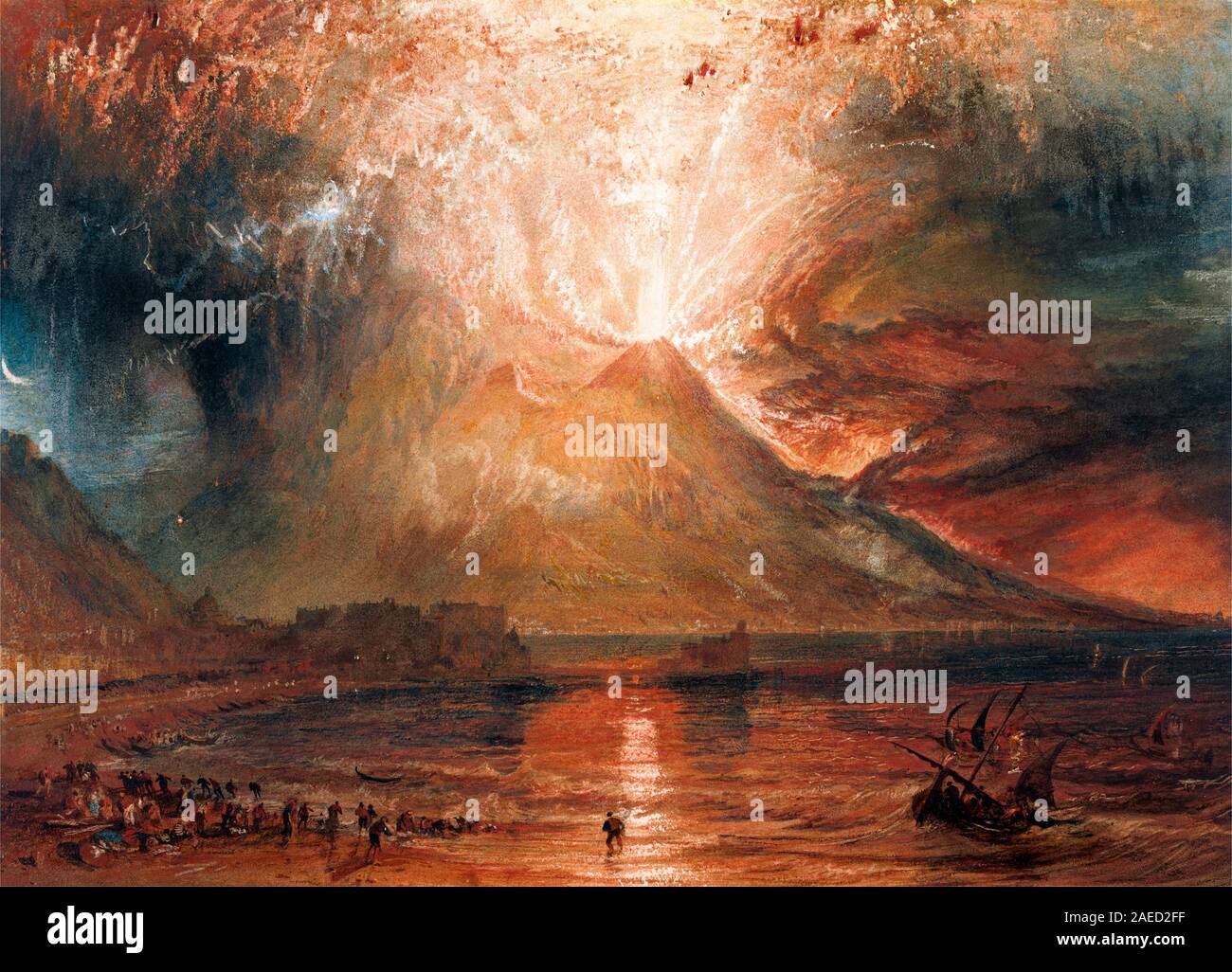 Vesuvius in Eruption by JMW Turner, oil on canvas, c.1817-20 Stock Photo