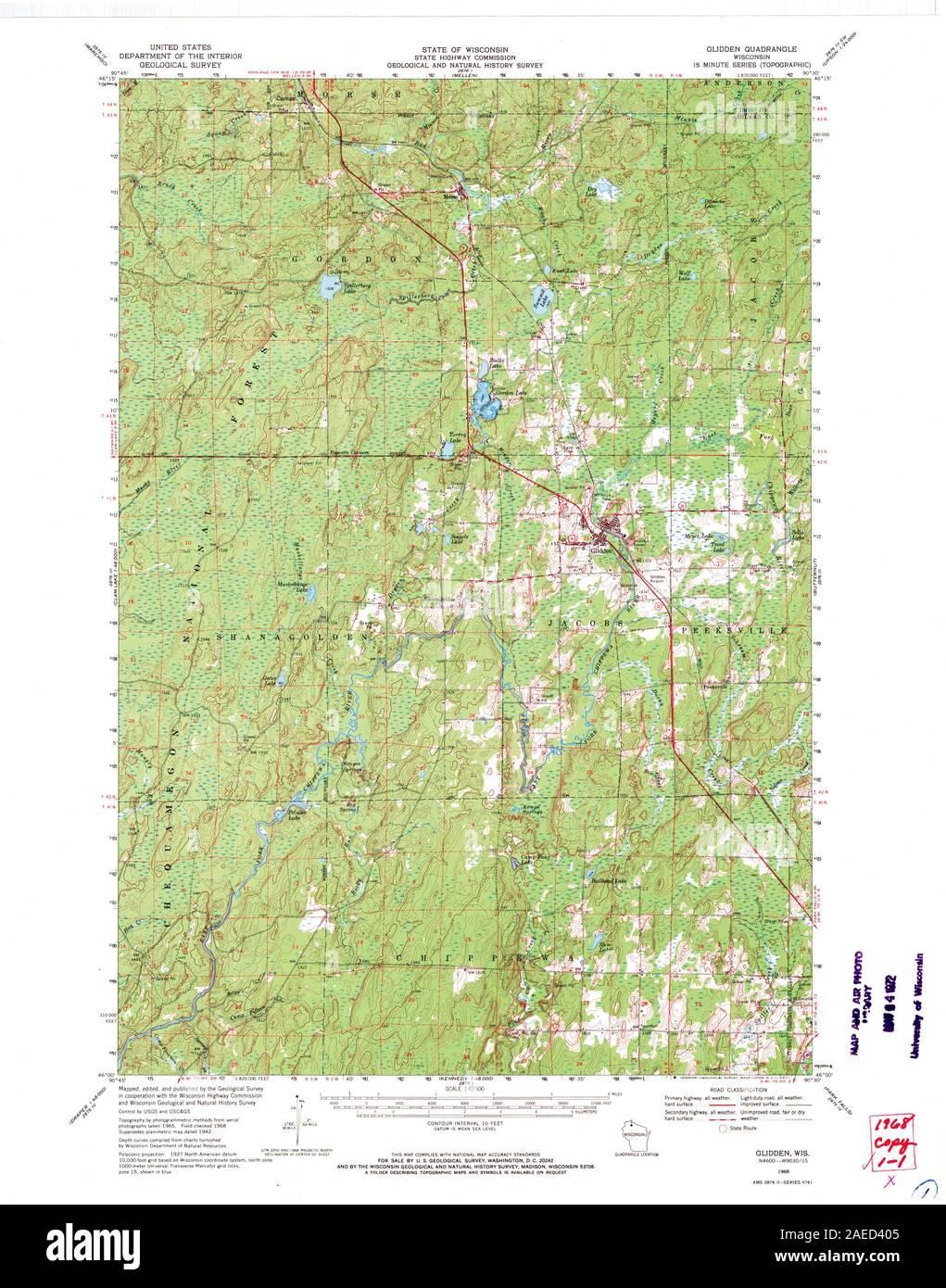 Map of glidden hires stock photography and images Alamy