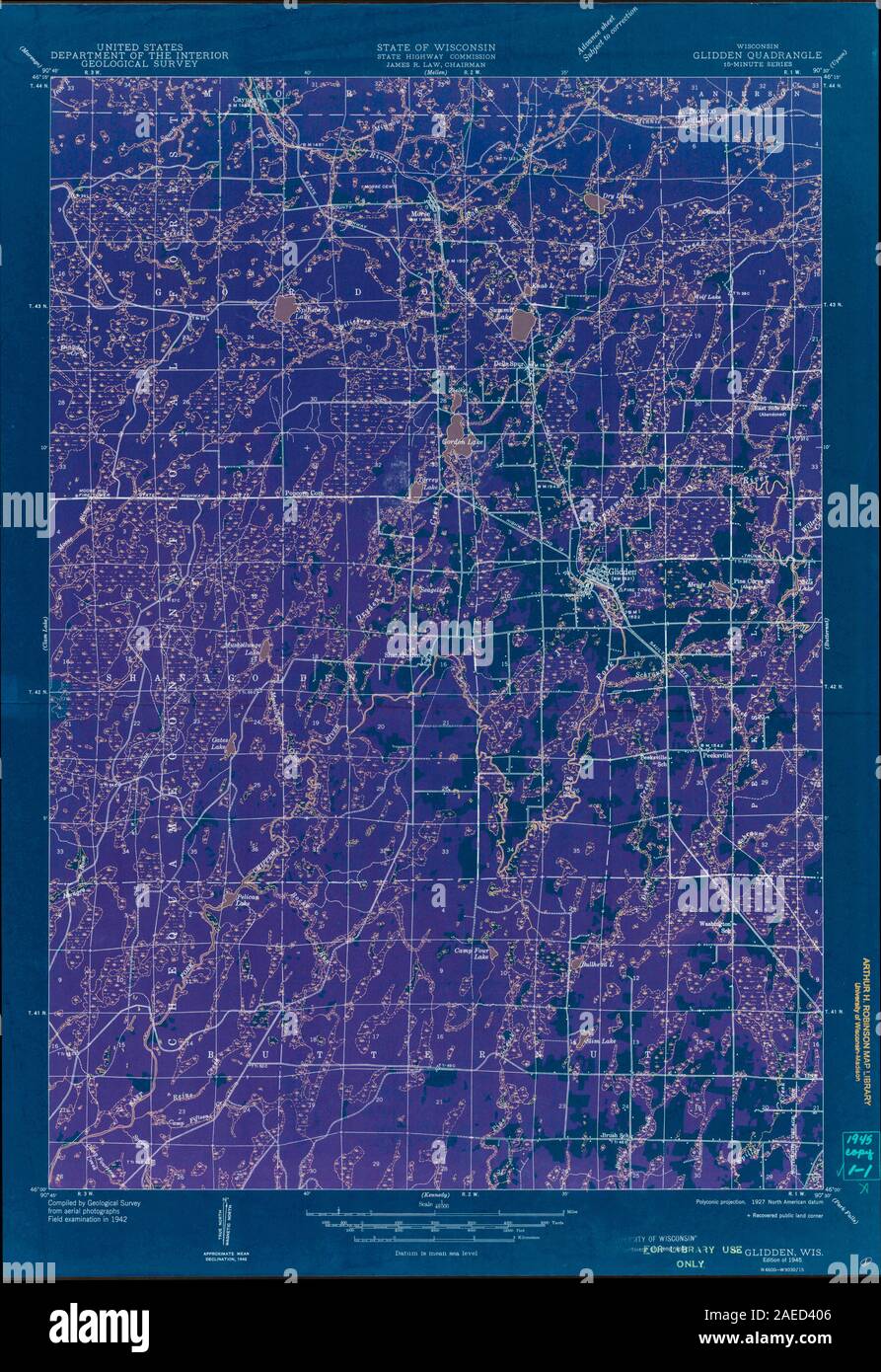 Map of glidden hires stock photography and images Alamy