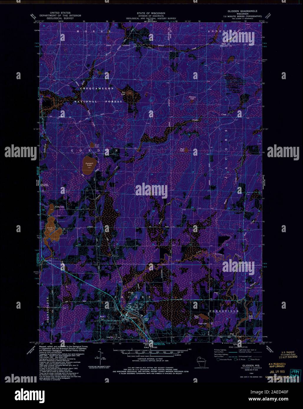 Map of glidden hires stock photography and images Alamy