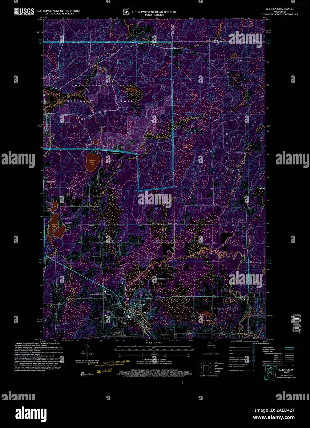 Map of glidden hires stock photography and images Alamy