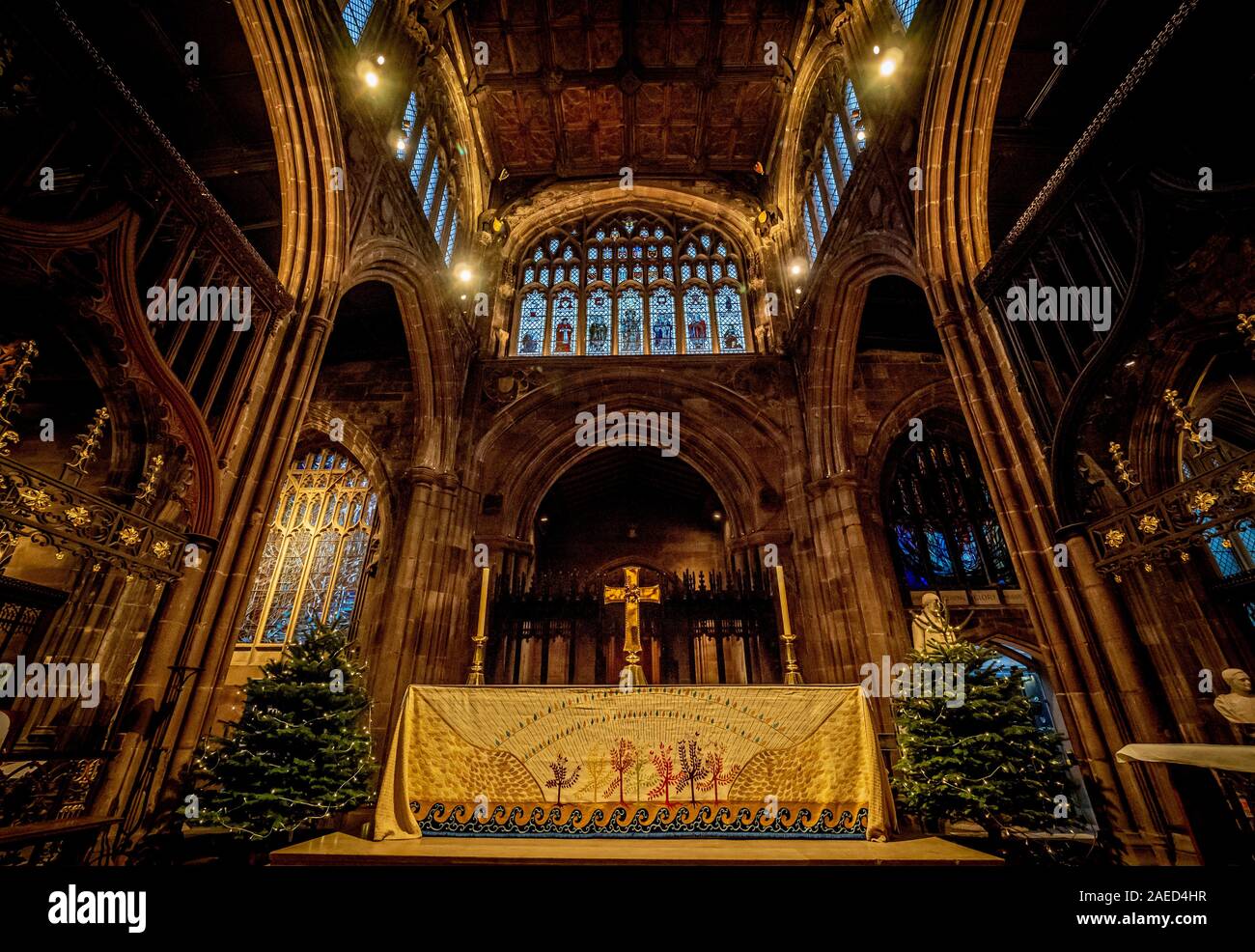 Manchester Cathedral interior Stock Photo