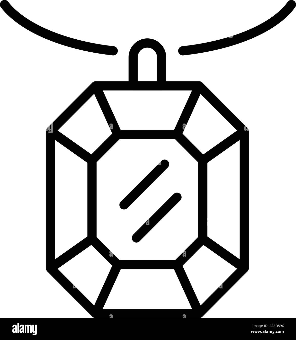 Necklace jewel icon, outline style Stock Vector Image & Art Alamy