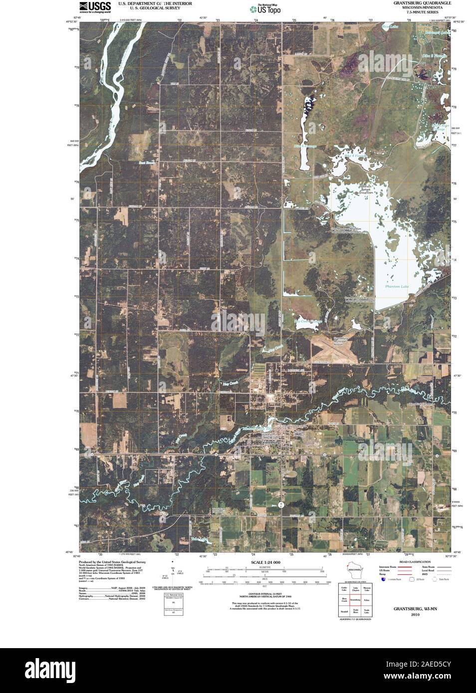 Grantsburg map hires stock photography and images Alamy