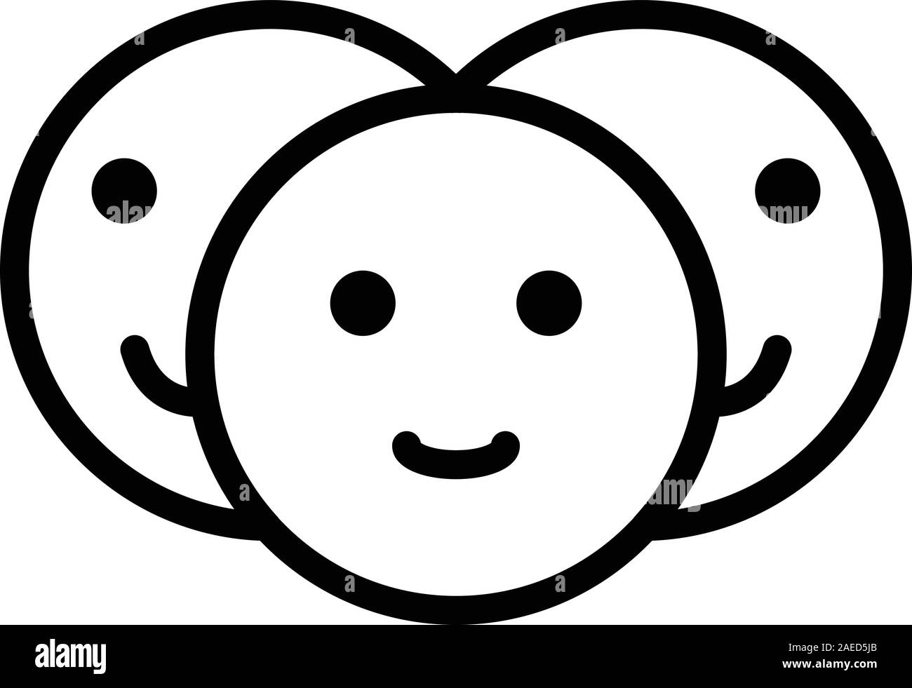 Friends emoji icon, outline style Stock Vector Image &amp; Art - Alamy